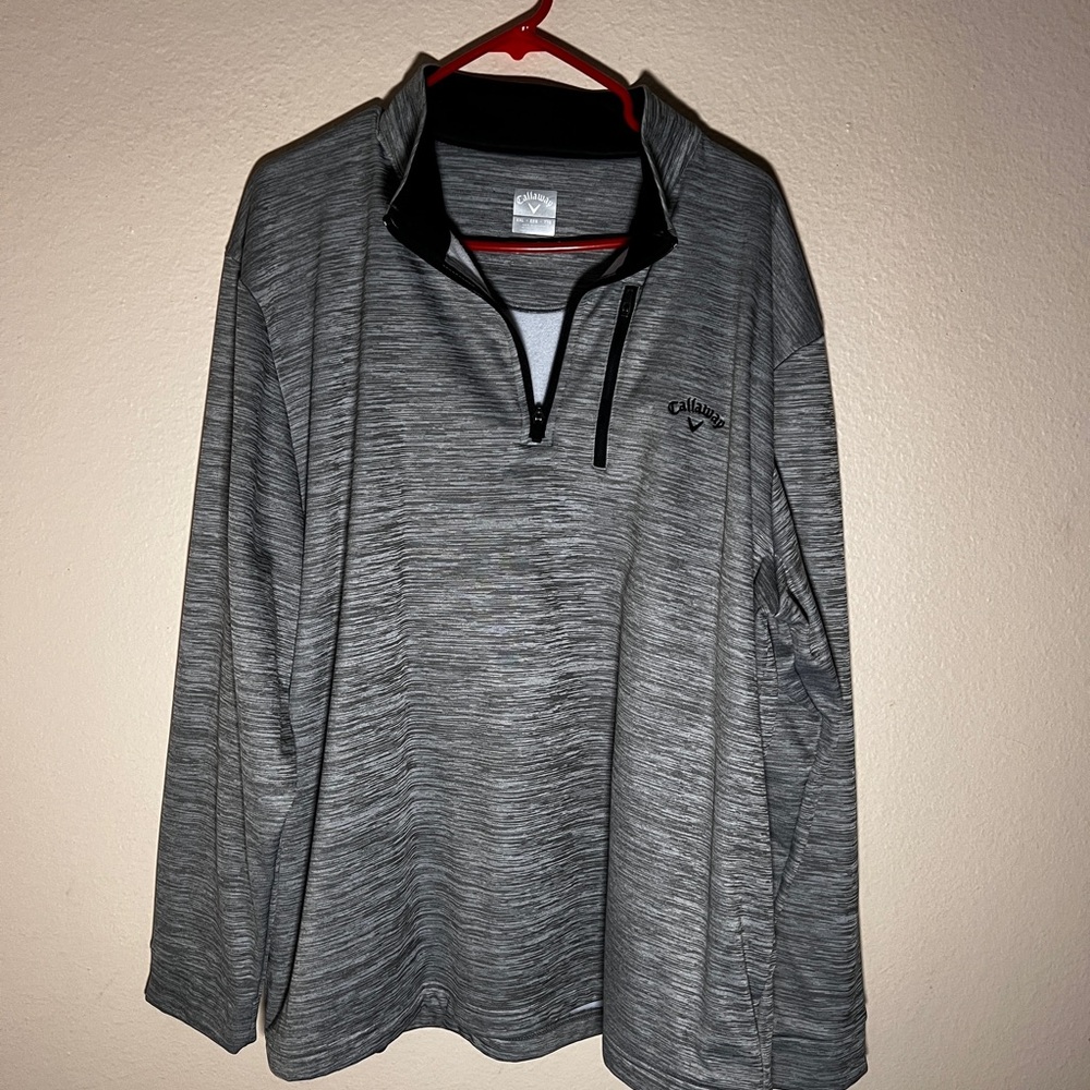 Callaway XXL Grey Quarter-Zip Pullover